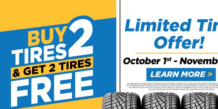 Buy 2 Tires Get 2 Free